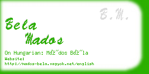 bela mados business card